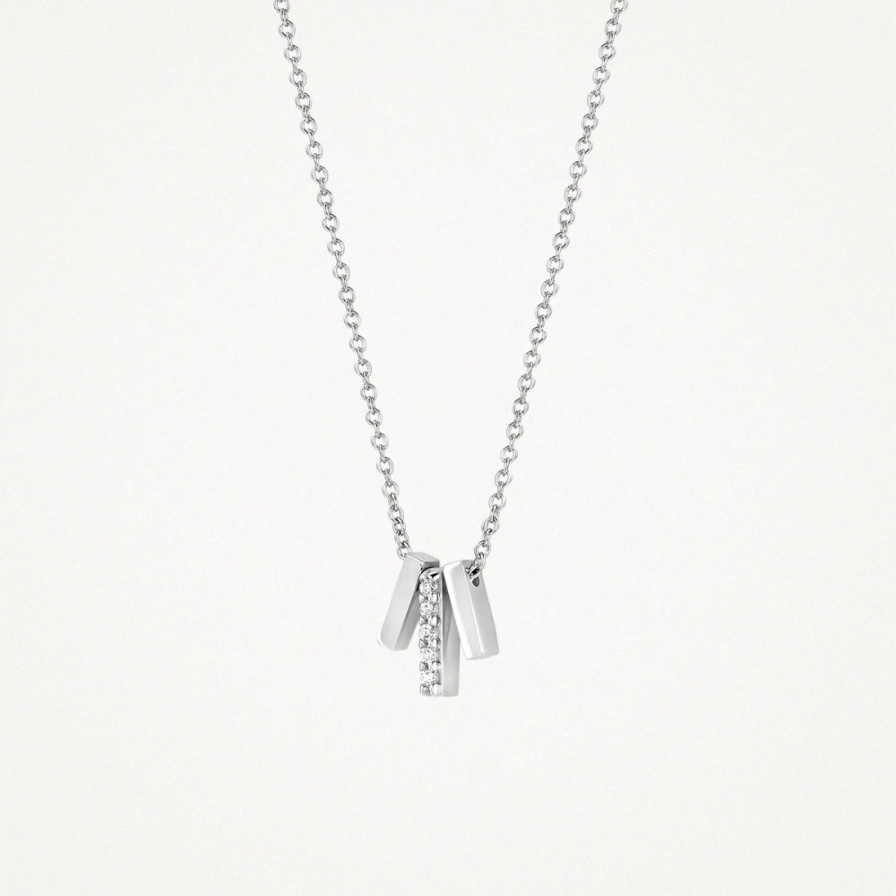 blush-3122wzi-witgouden-ketting-met-hanger-drie-staafjes-zirkonia-6-5-mm-lengte-42-cm