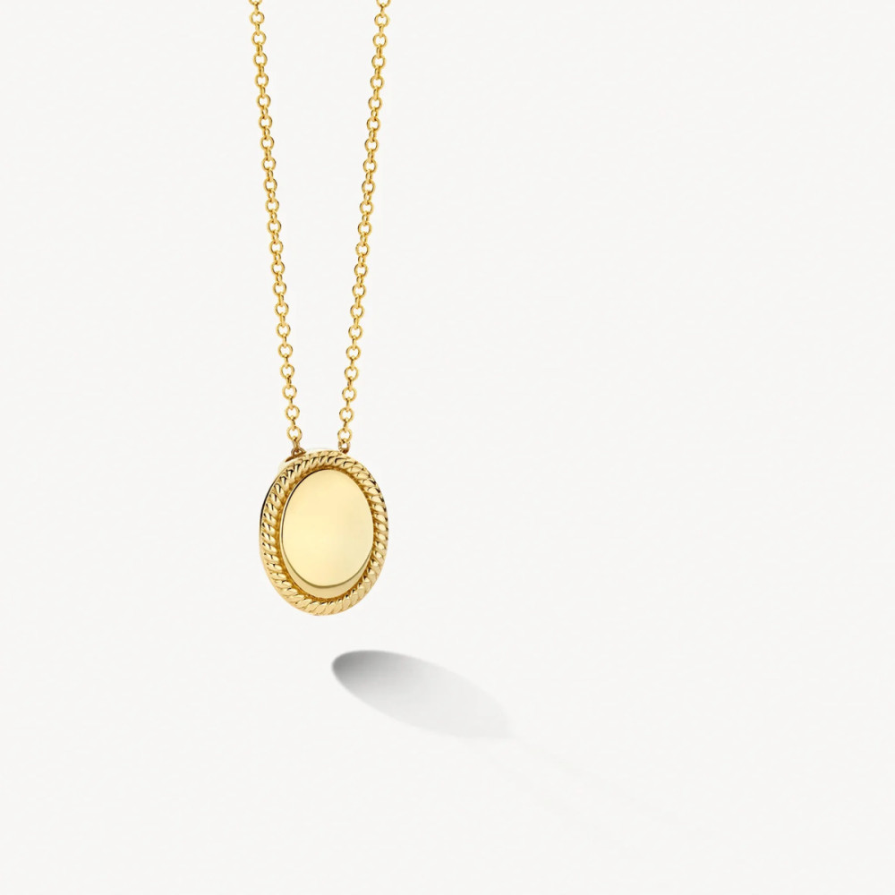 blush-3123ygo-ketting-met-hanger-goud-ovaal-8-mm-breed-x-10-mm-hoog-lengte-42-cm
