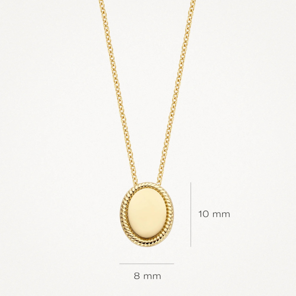 blush-3123ygo-ketting-met-hanger-goud-ovaal-8-mm-breed-x-10-mm-hoog-lengte-42-cm