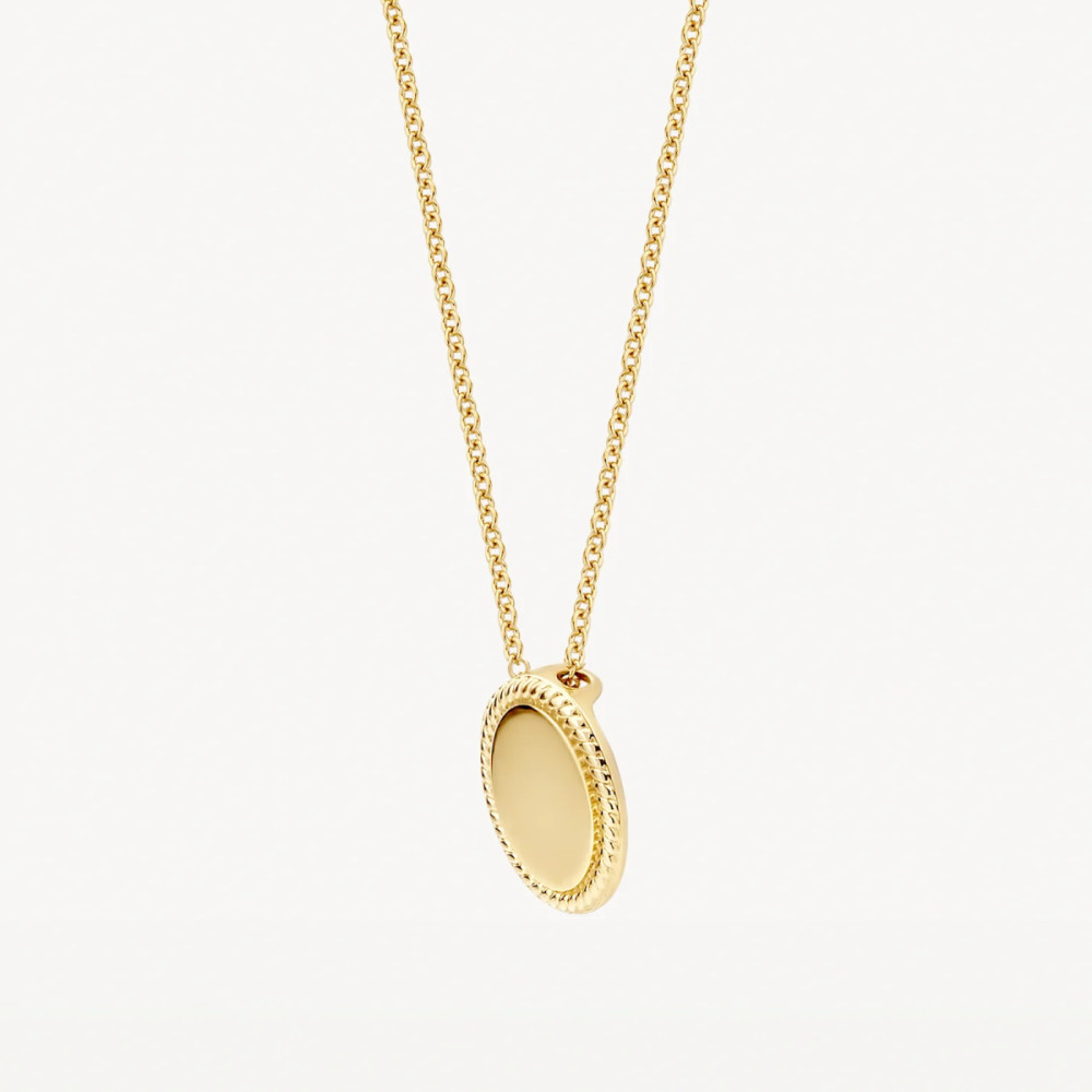 blush-3123ygo-ketting-met-hanger-goud-ovaal-8-mm-breed-x-10-mm-hoog-lengte-42-cm