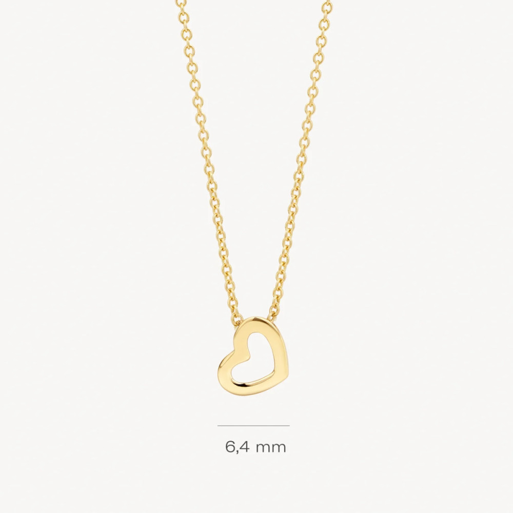 blush-3149ygo-ketting-14k-goud-hart-hanger-6-4-mm-breed-lengte-42-cm