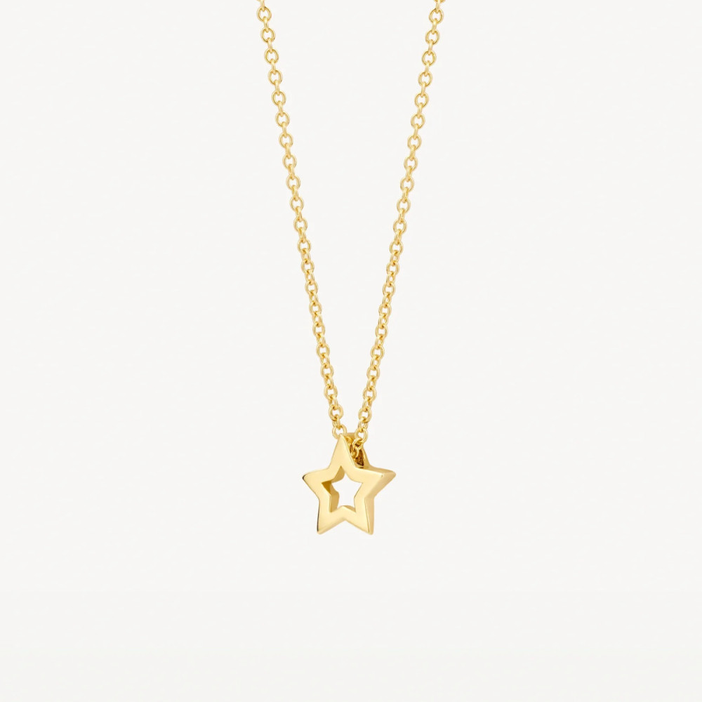 blush-3151ygo-ketting-14k-goud-ster-hanger-6-1-mm-breed-lengte-42-cm