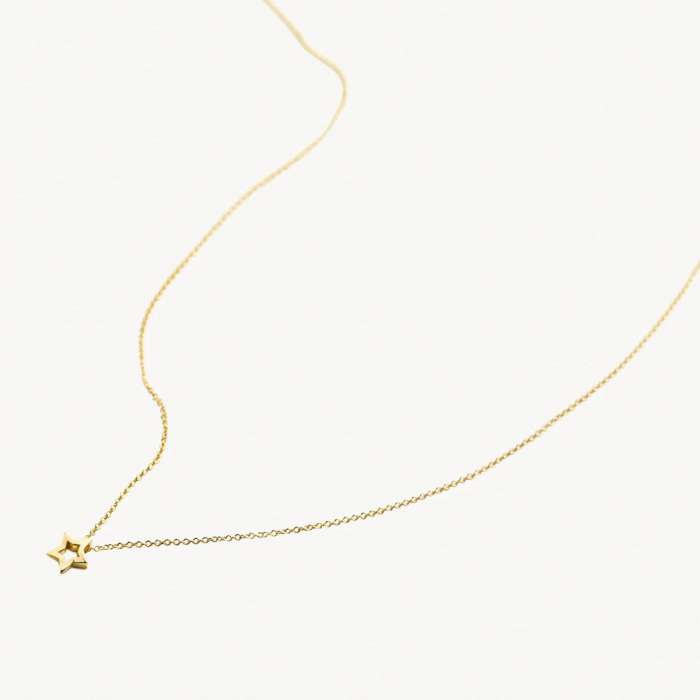 blush-3151ygo-ketting-14k-goud-ster-hanger-6-1-mm-breed-lengte-42-cm