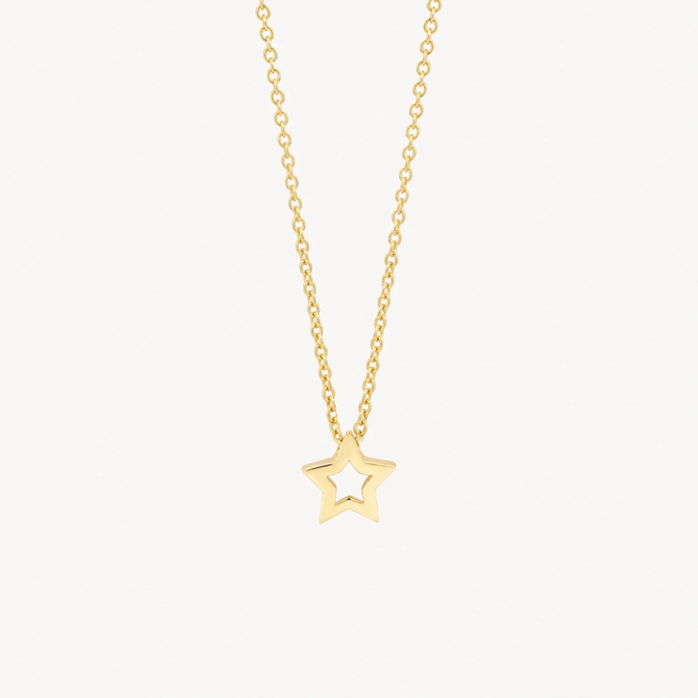 blush-3151ygo-ketting-14k-goud-ster-hanger-6-1-mm-breed-lengte-42-cm