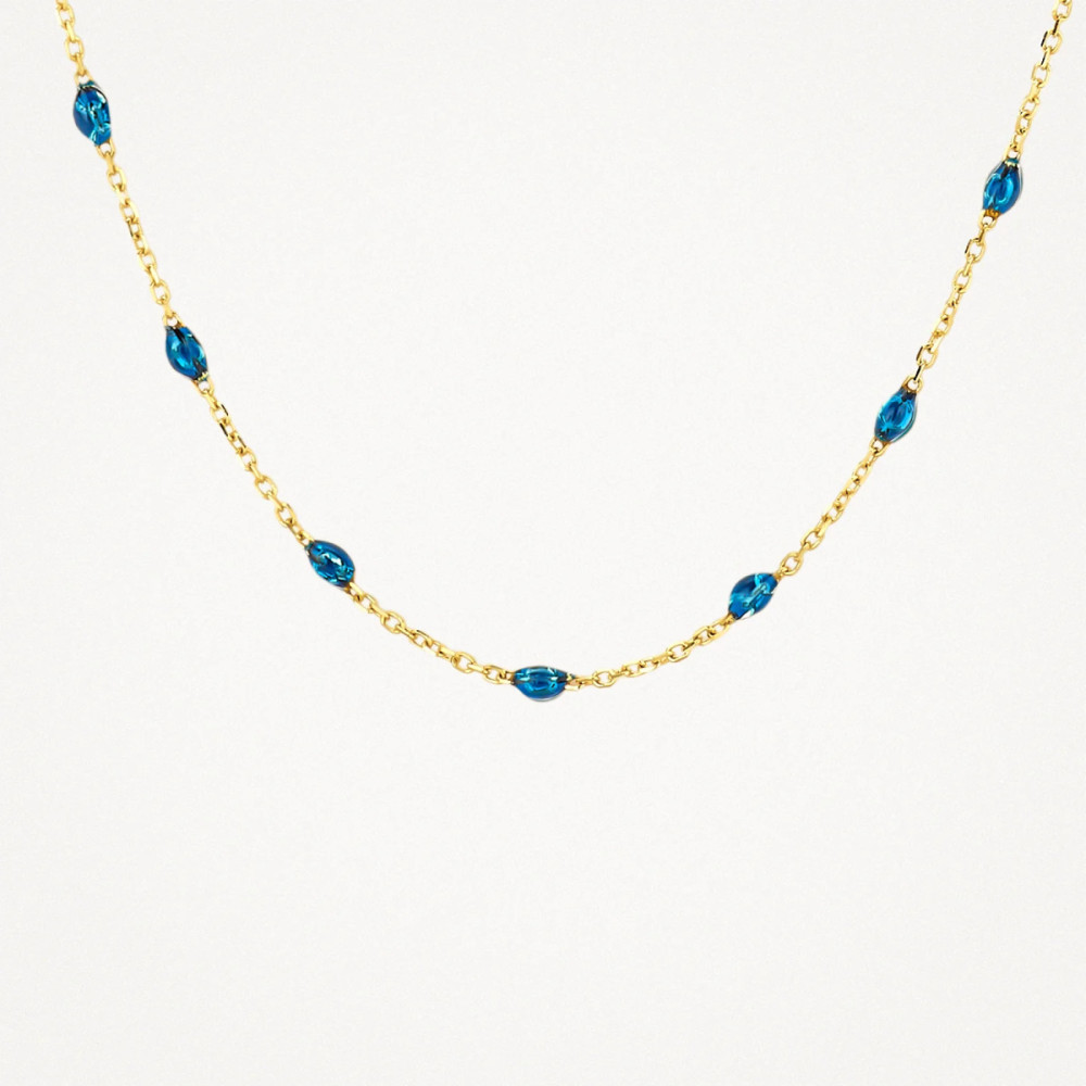 blush-3162yrb-ketting-14k-goud-blauwe-resin-stenen-2-75-x-1-5-mm-lengte-42-cm