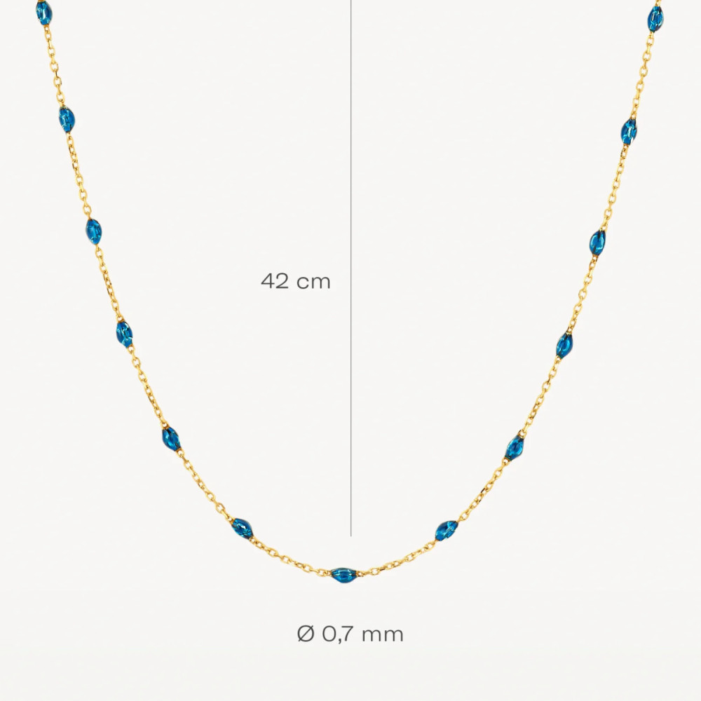 blush-3162yrb-ketting-14k-goud-blauwe-resin-stenen-2-75-x-1-5-mm-lengte-42-cm