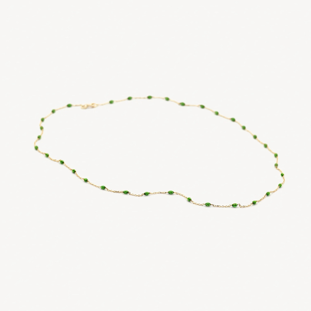 blush-3162yrg-ketting-14k-gouden-groene-resin-stenen-2-75-x-1-5-mm-lengte-42-cm