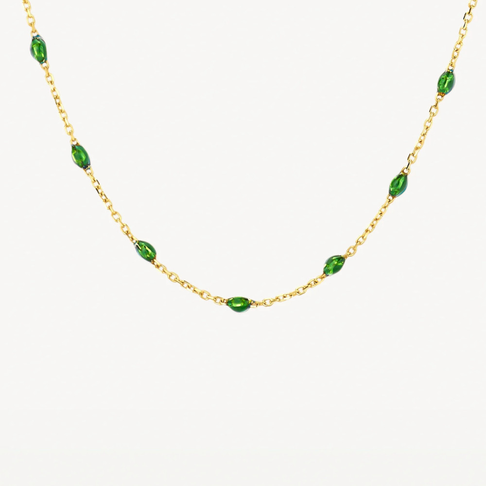 blush-3162yrg-ketting-14k-gouden-groene-resin-stenen-2-75-x-1-5-mm-lengte-42-cm
