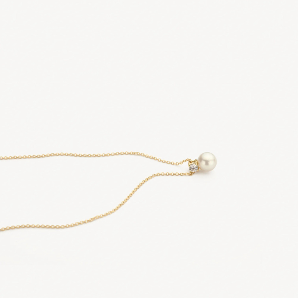 blush-3163ypw-ketting-gouden-hanger-parel-zirkonia-5-3-mm-x-7-9-mm-lengte-42-cm