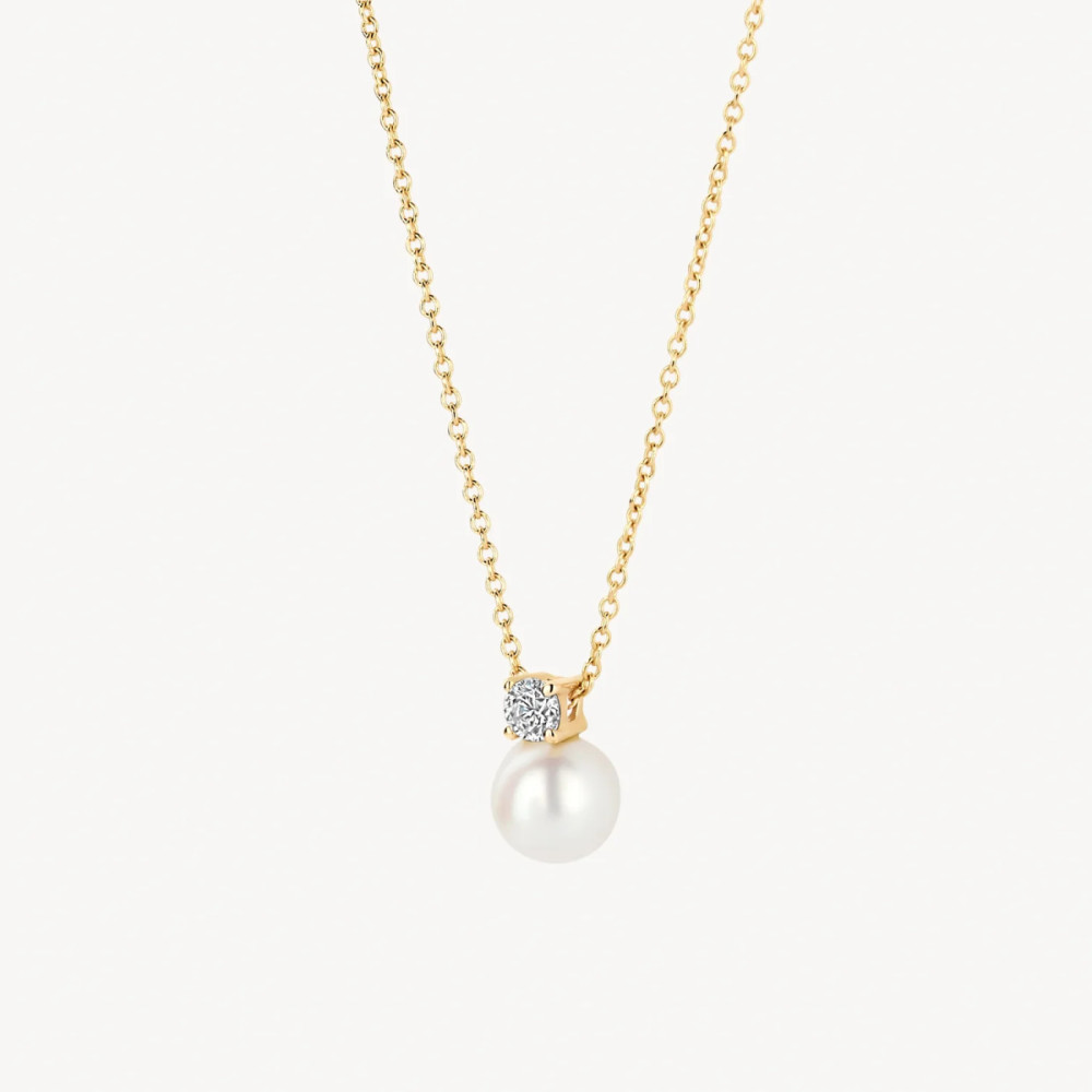 blush-3163ypw-ketting-gouden-hanger-parel-zirkonia-5-3-mm-x-7-9-mm-lengte-42-cm