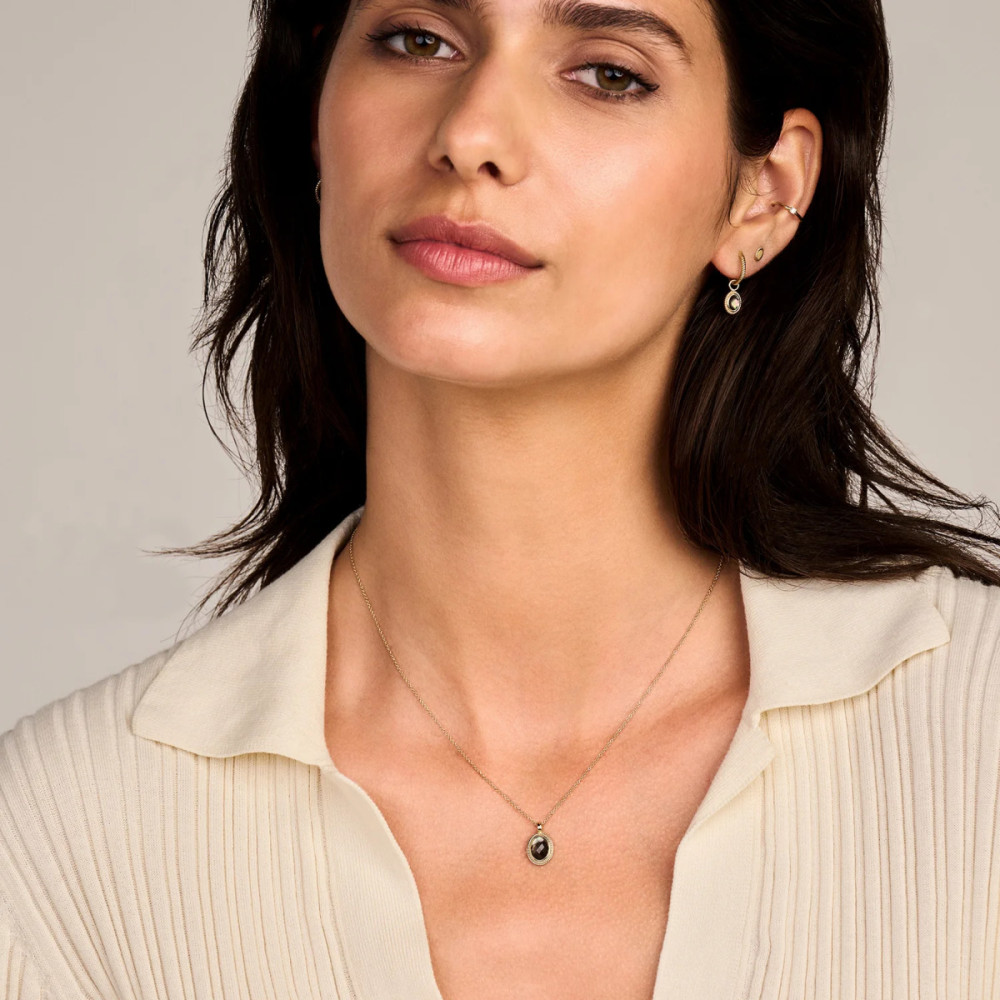 blush-3169ybq-ketting-14k-goud-ovale-hanger-parelmoer-bergkristal-9x11-mm-lengte-42-cm