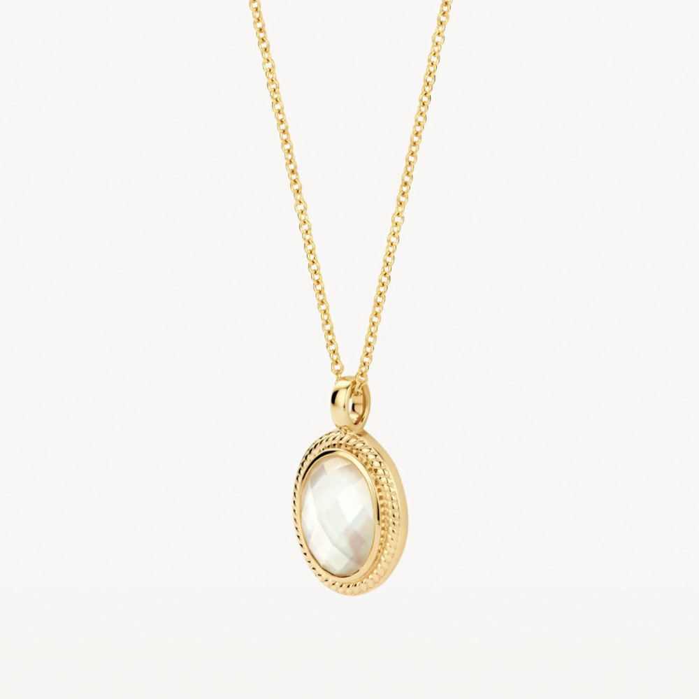 blush-3169ymq-ketting-goud-witte-ovale-hanger-bergkristal-parelmoer-9x11-mm-lengte-42-cm