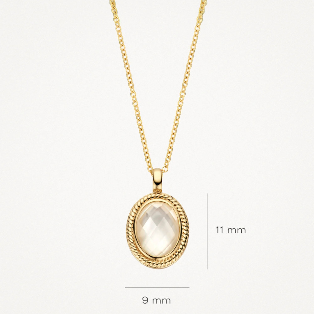 blush-3169ymq-ketting-goud-witte-ovale-hanger-bergkristal-parelmoer-9x11-mm-lengte-42-cm