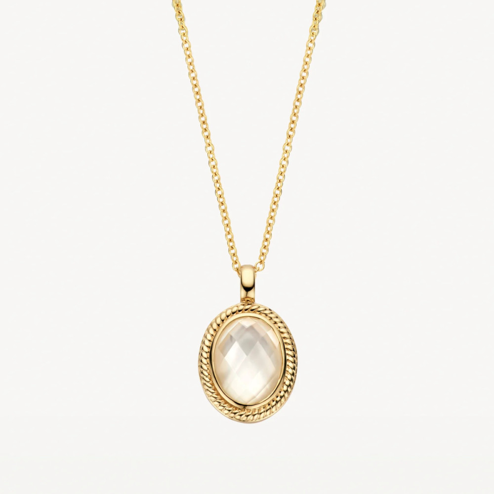 blush-3169ymq-ketting-goud-witte-ovale-hanger-bergkristal-parelmoer-9x11-mm-lengte-42-cm