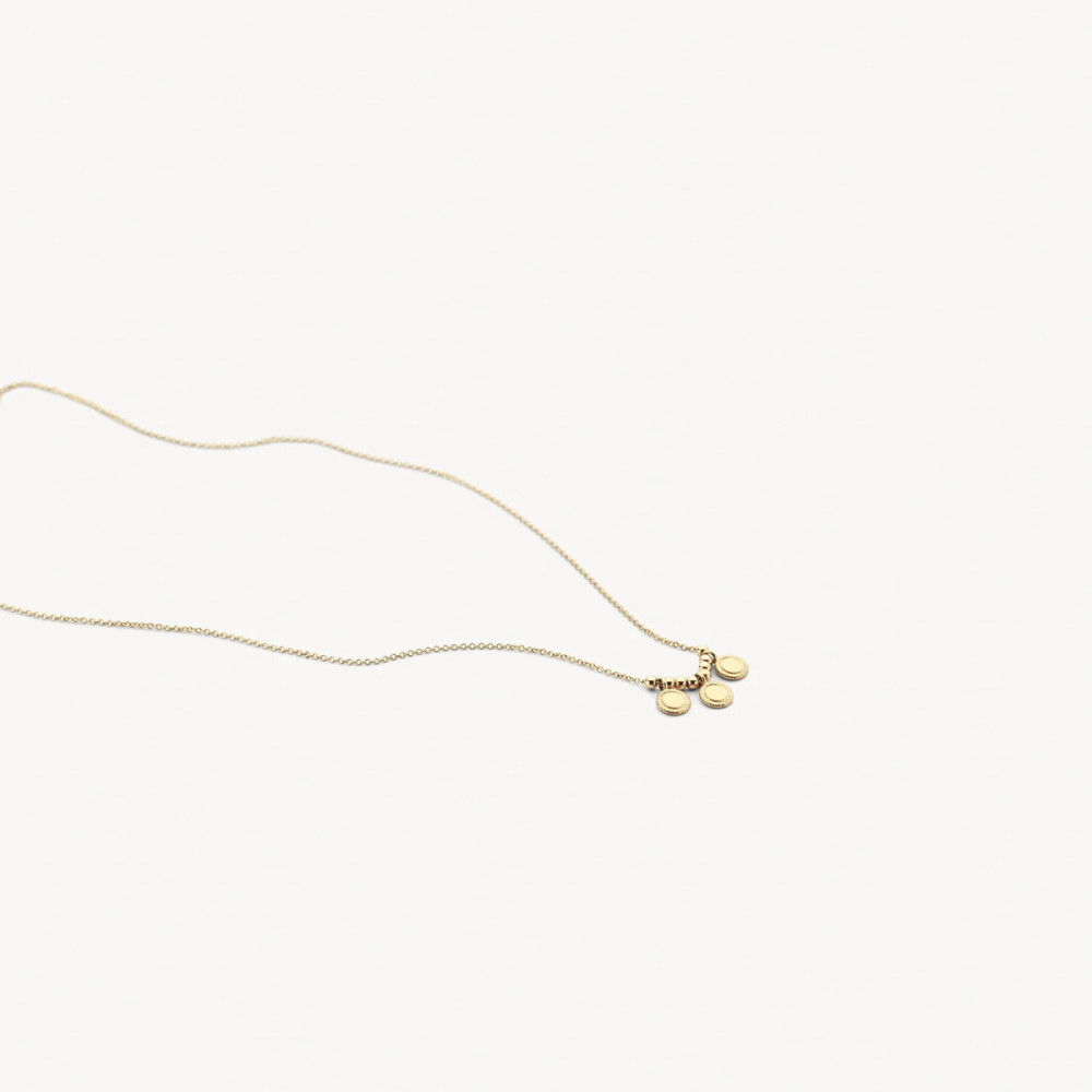 blush-3171ygo-ketting-met-hanger-drie-bewerkte-rondjes-goud-5-mm-lengte-42-cm