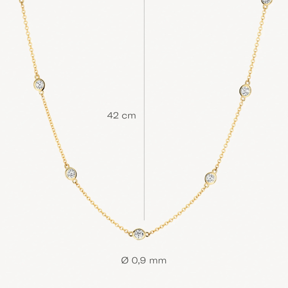 blush-3172yzi-gouden-ketting-met-hanger-zirkonia-rond-0-9-mm-lengte-42-cm