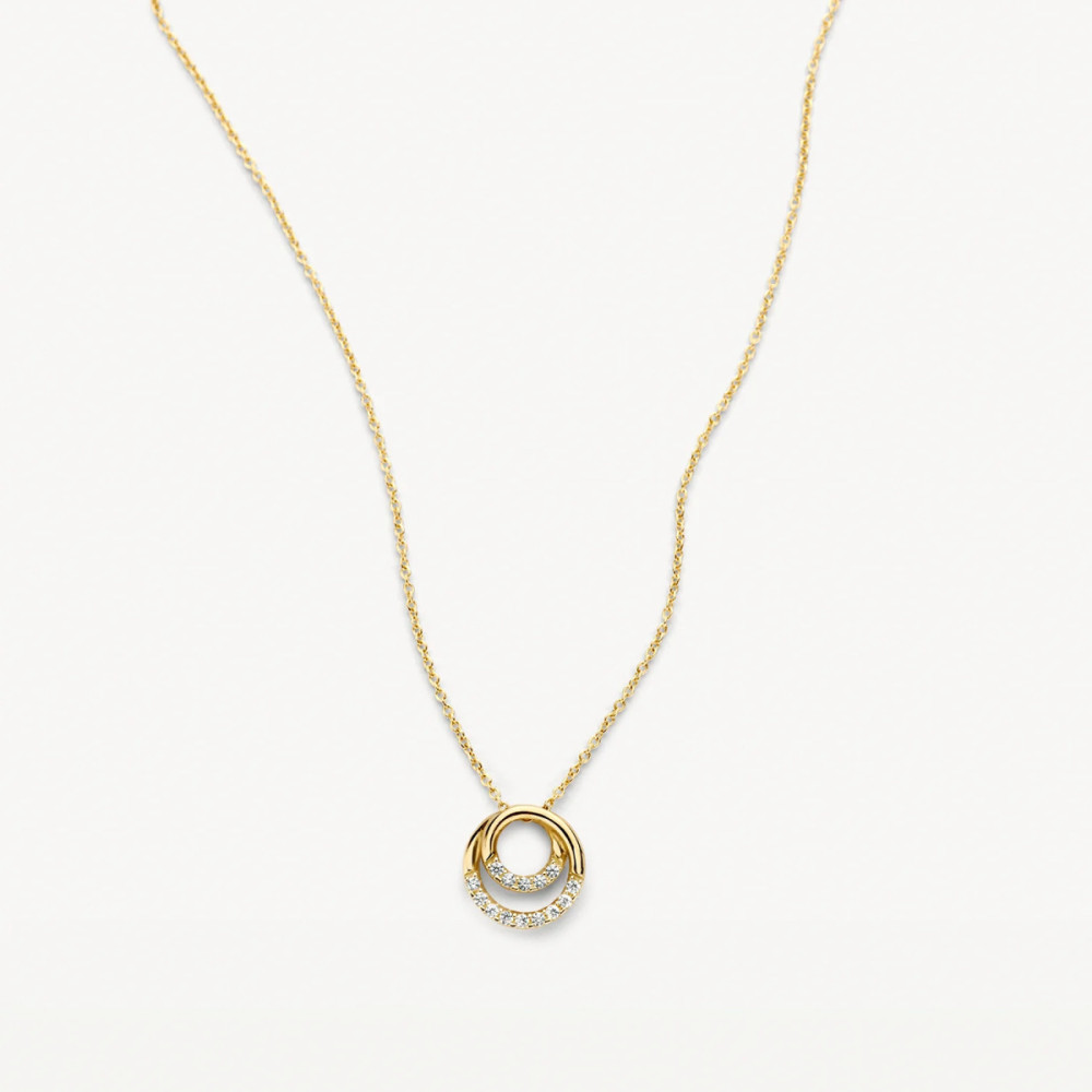 blush-3193yzi-ketting-14k-goud-dubbele-ronde-zirkonia-hanger-9-mm-diameter-lengte-42-cm