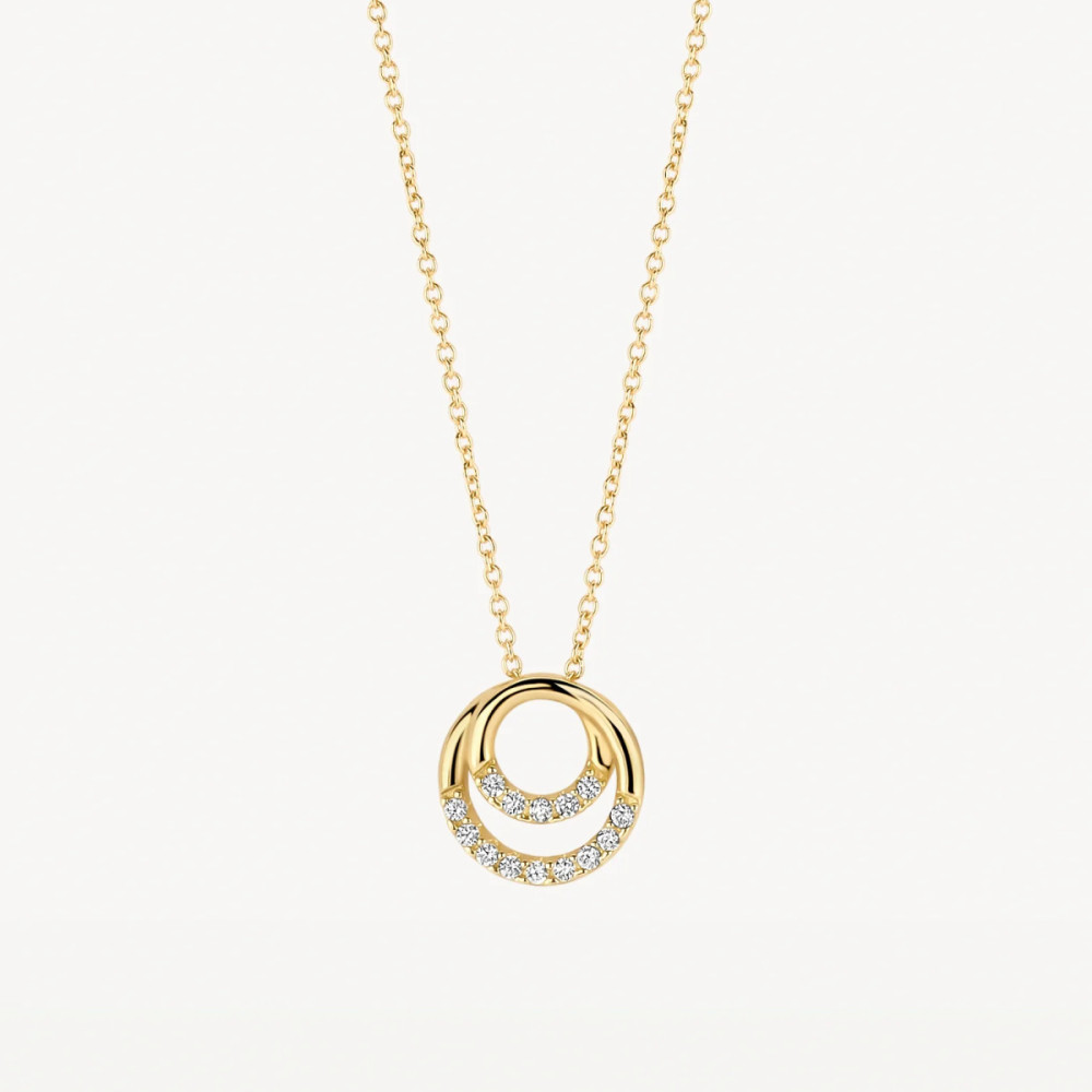 blush-3193yzi-ketting-14k-goud-dubbele-ronde-zirkonia-hanger-9-mm-diameter-lengte-42-cm