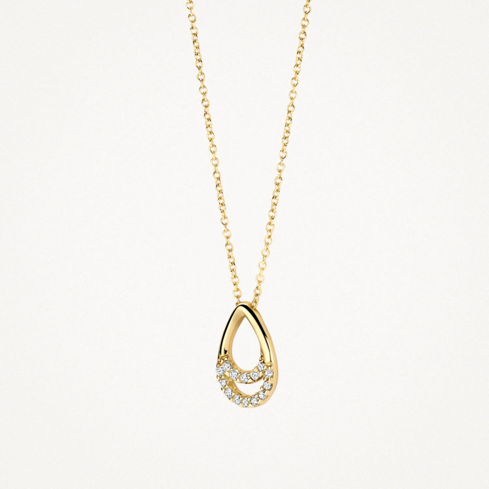 blush-3195yzi-ketting-14-karaat-goud-zirkonia-druppel-hanger-6-9-mm-x-10-mm-lengte-42-cm