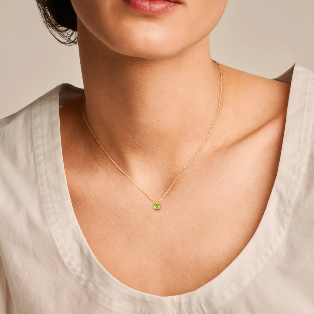 blush-3200ygp-ketting-14k-goud-peridoot-hanger-rond-groen-3-7-mm-lengte-42-cm