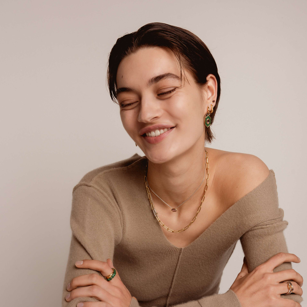 ti-sento-milano-34041pu-42-ketting-met-amethist-en-hanger-in-bicolor-zilver-en-plating-lengte-42-cm