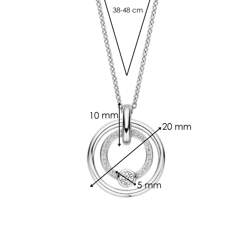 ti-sento-milano-34056zi-42-zilveren-ketting-met-ronde-hangers-en-zirkonia-lengte-38-48-cm