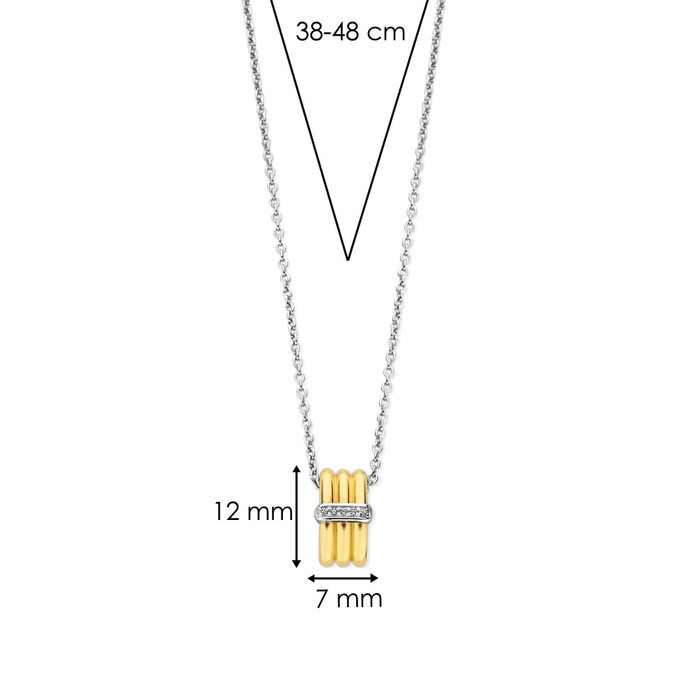 ti-sento-milano-34057zy-42-zilveren-collier-met-gold-plated-zirkonia-hanger-lengte-38-48-cm