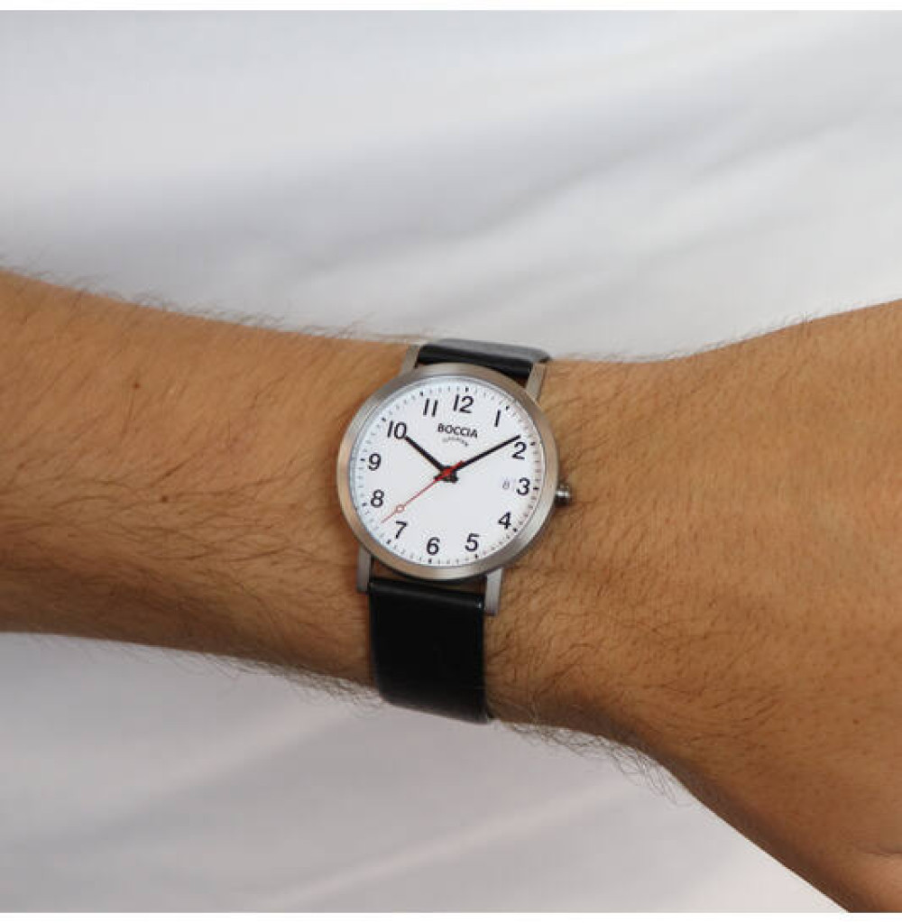 boccia-titanium-3622-03-herenhorloge-van-zilverkleurig-titanium-en-zwart-leer