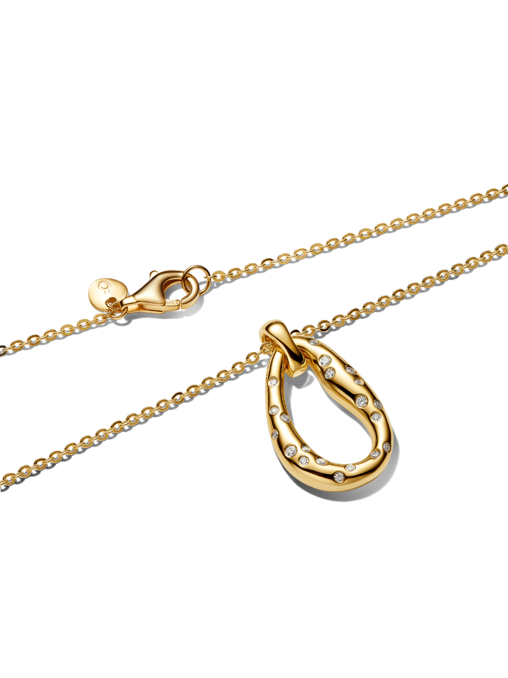 pandora-essence-364666c01-45-ketting-gold-plated-organische-druppel-zirkonia-13-mm-lengte-45-cm