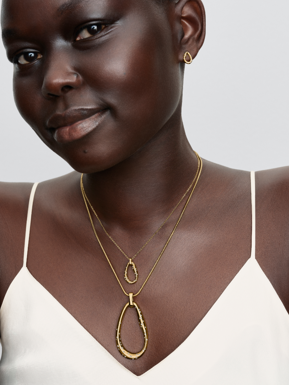 pandora-essence-364666c01-45-ketting-gold-plated-organische-druppel-zirkonia-13-mm-lengte-45-cm