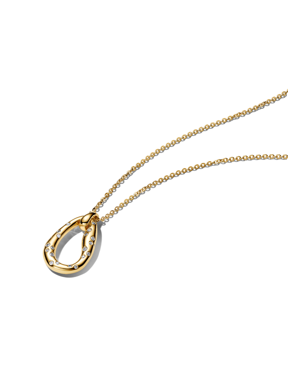 pandora-essence-364666c01-45-ketting-gold-plated-organische-druppel-zirkonia-13-mm-lengte-45-cm