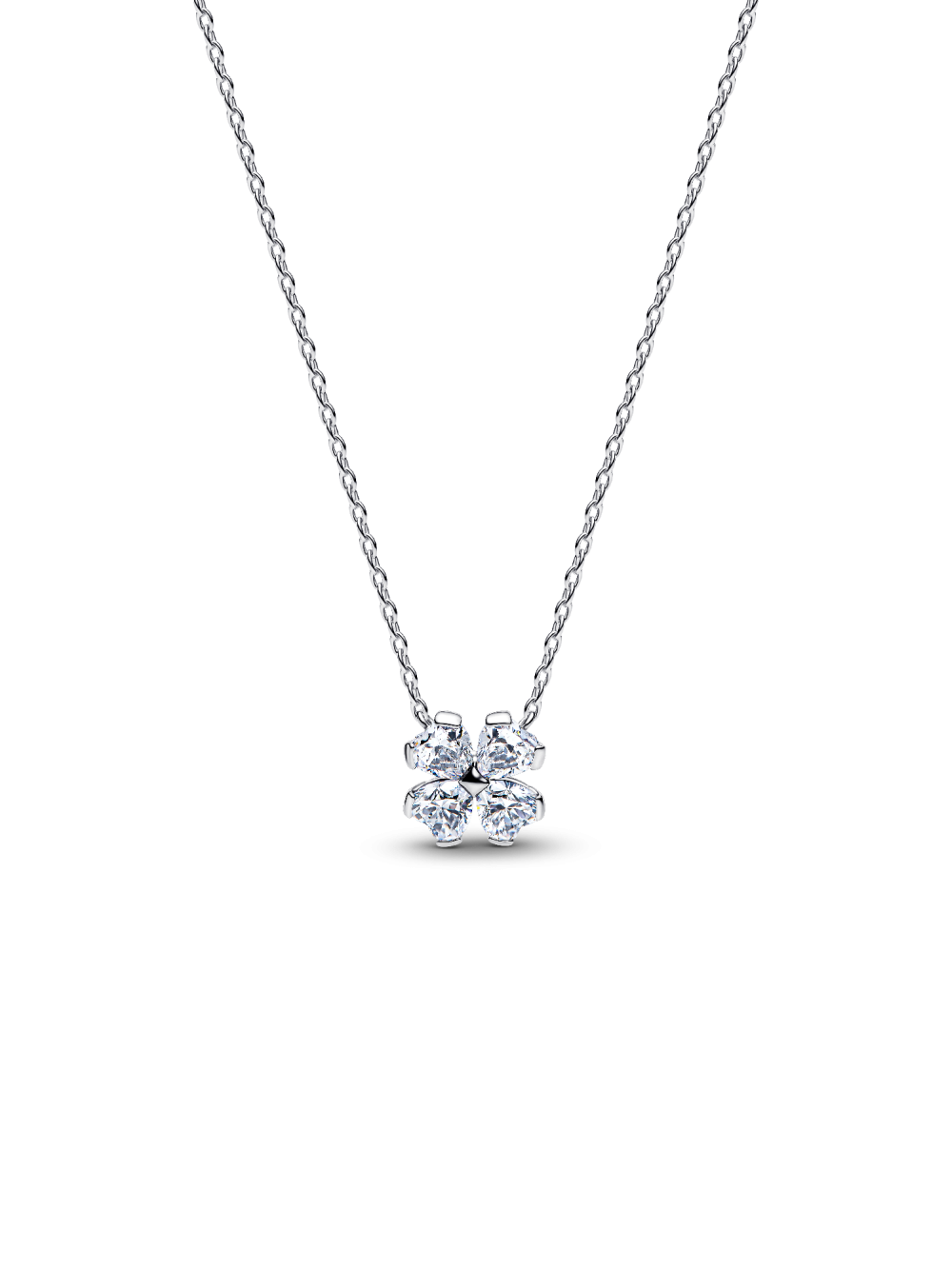 pandora-timeless-394502c01-45-klavertje-vier-ketting-zilver-en-zirkonia-lengte-45-cm