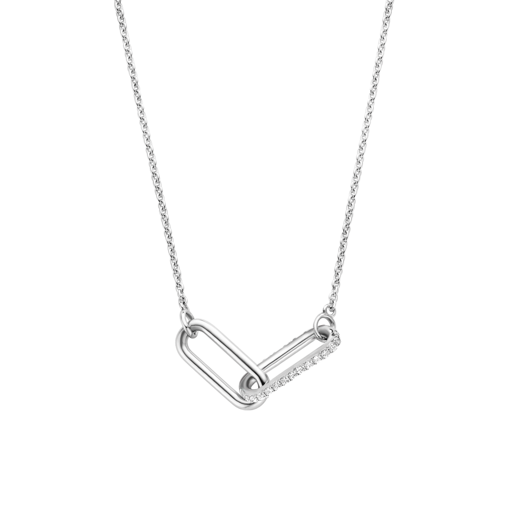 ti-sento-milano-3966zi-42-ketting-met-zirkonia-en-paperclip-schakel-zilver-platina-plating