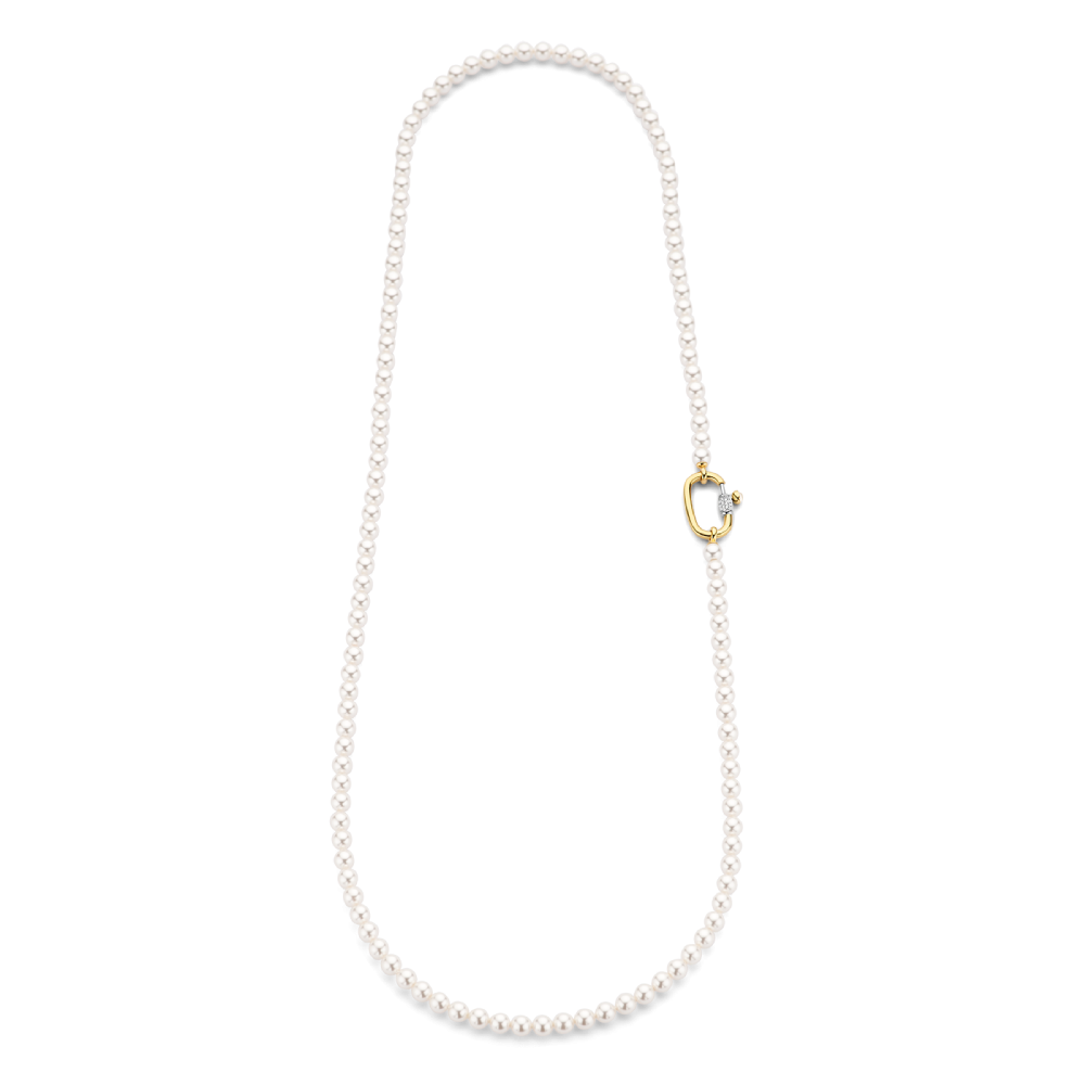 ti-sento-milano-3980pw-elegante-ketting-met-parel-en-zirkonia-goud-op-zilver-lengte-90-cm
