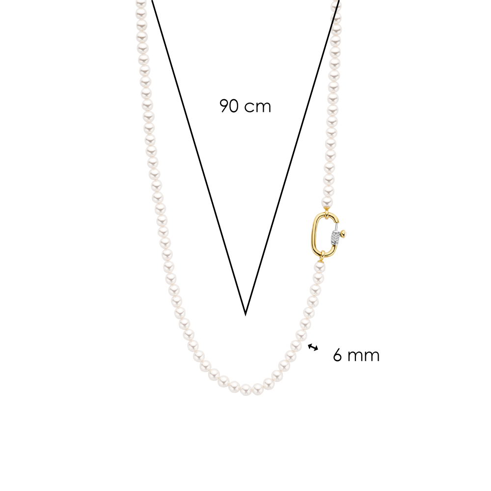 ti-sento-milano-3980pw-elegante-ketting-met-parel-en-zirkonia-goud-op-zilver-lengte-90-cm