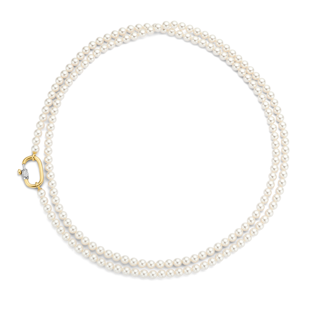ti-sento-milano-3993pw-klassiek-collier-met-parel-en-zirkonia-goud-op-zilver-lengte-110-cm