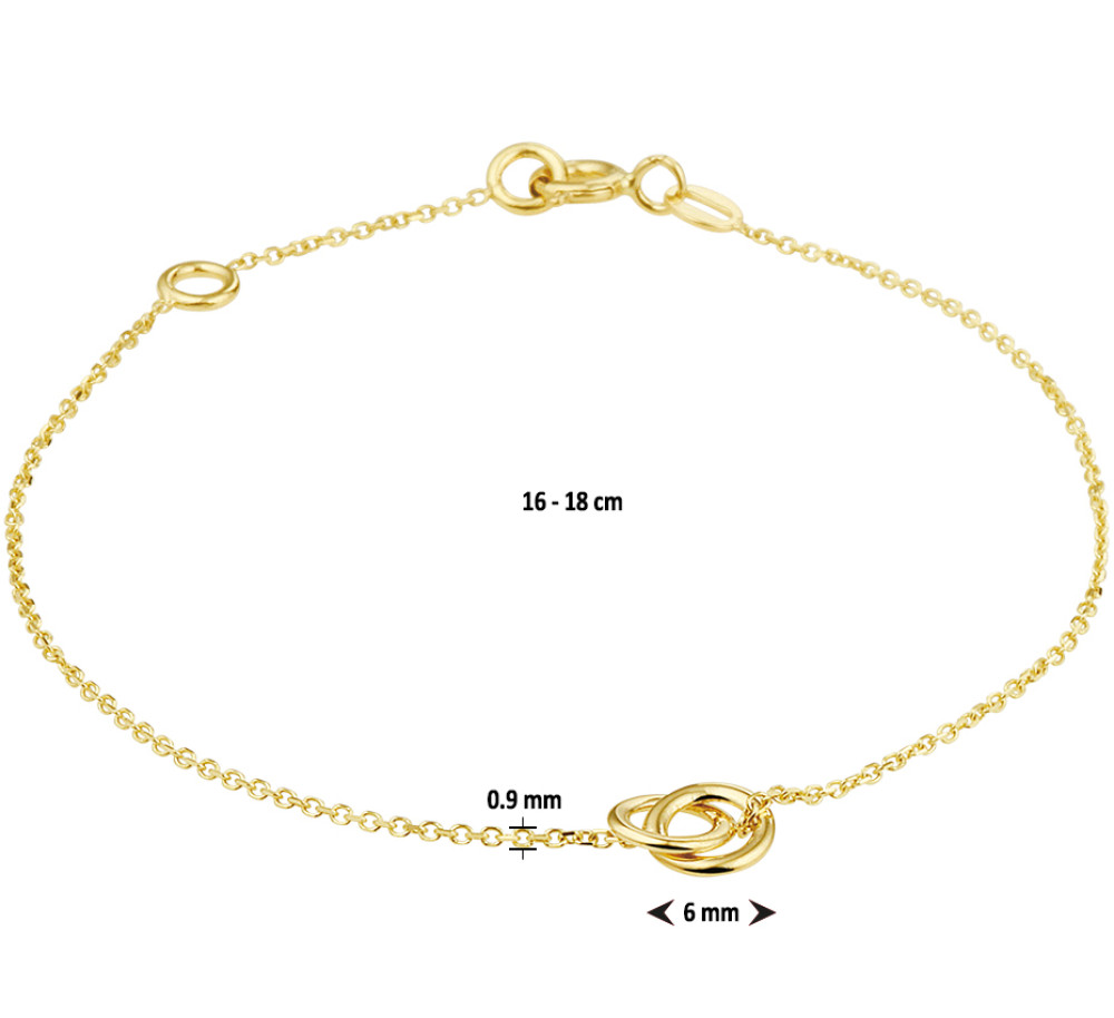 14-karaat-gouden-armband-met-ineengestrengelde-cirkels