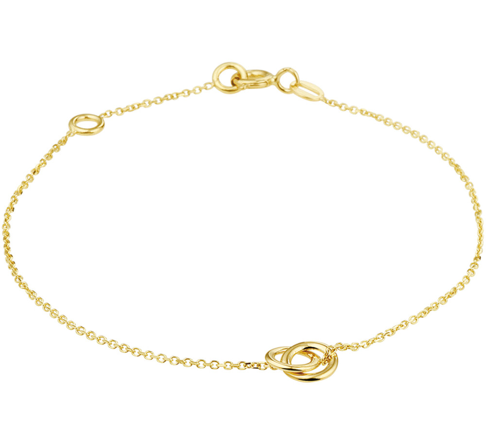 14-karaat-gouden-armband-met-ineengestrengelde-cirkels