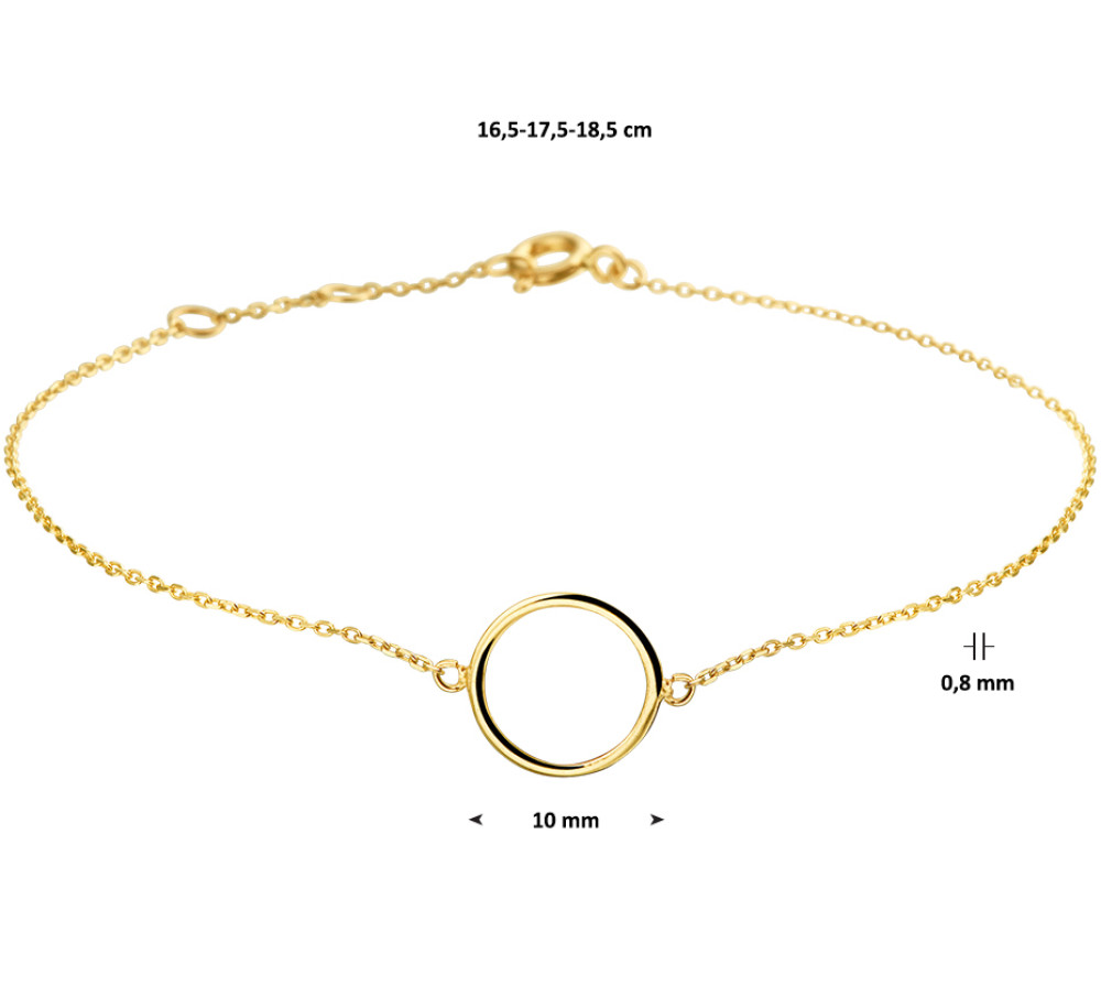 14-karaat-gouden-armband-met-opengewerkte-ronde-hanger-lengte-16-5-cm-17-5-cm-18-5-cm