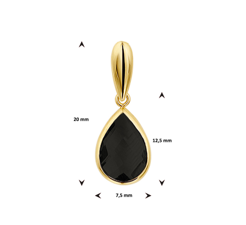 14-karaat-gouden-edelsteen-hanger-met-zwarte-onyx-20-mm