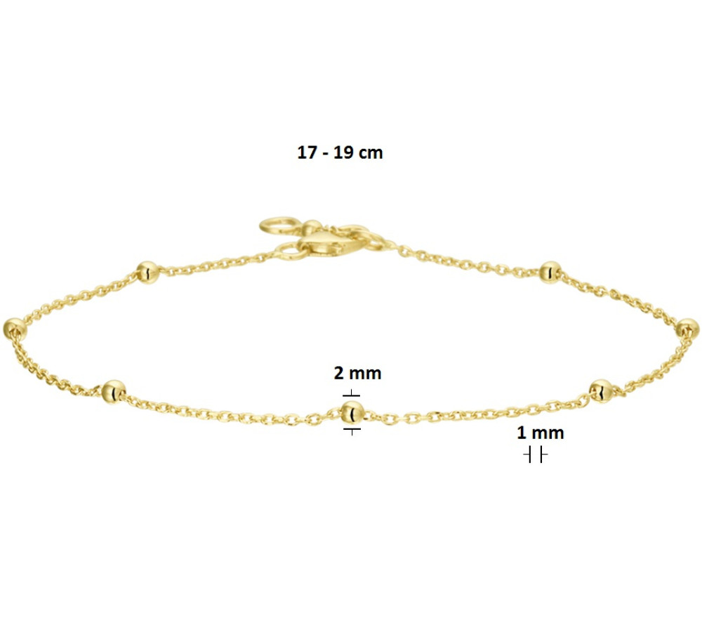 14-karaat-gouden-schakelarmband-met-bolletjes-lengte-17-19-cm
