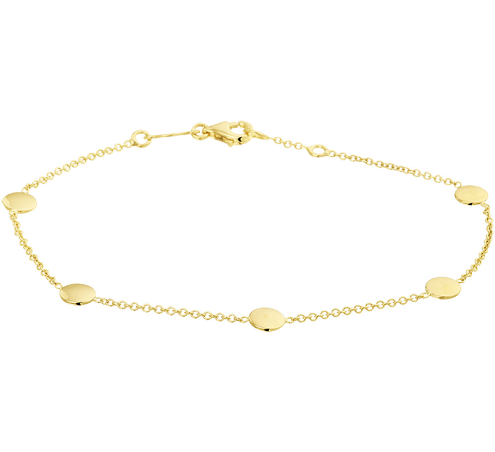 14-karaat-gouden-schakelarmband-met-ronde-hangers-lengte-17-19-cm
