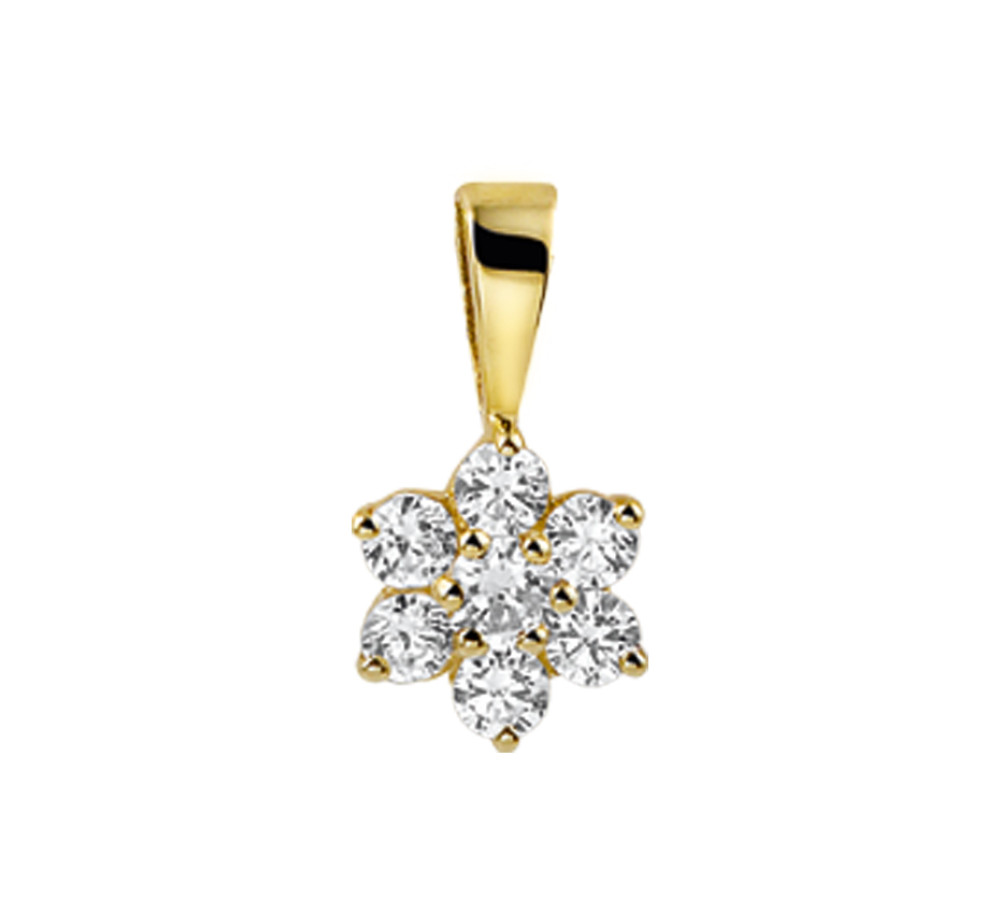 bloem-hanger-van-14-karaat-goud-met-7-zirkonia-s-hoogte-14-mm
