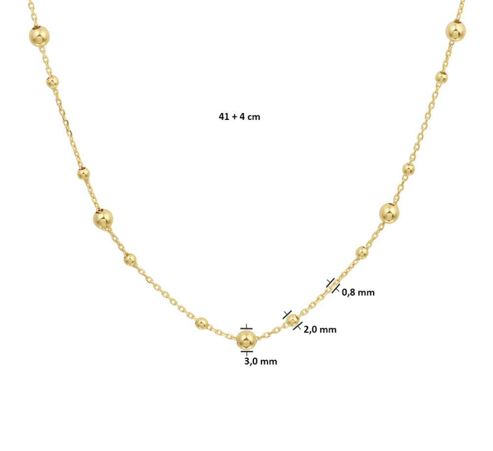 bolletjes-0-8-mm-ketting-goud-zonder-hanger-lengte-verstelbaar-41-45-cm