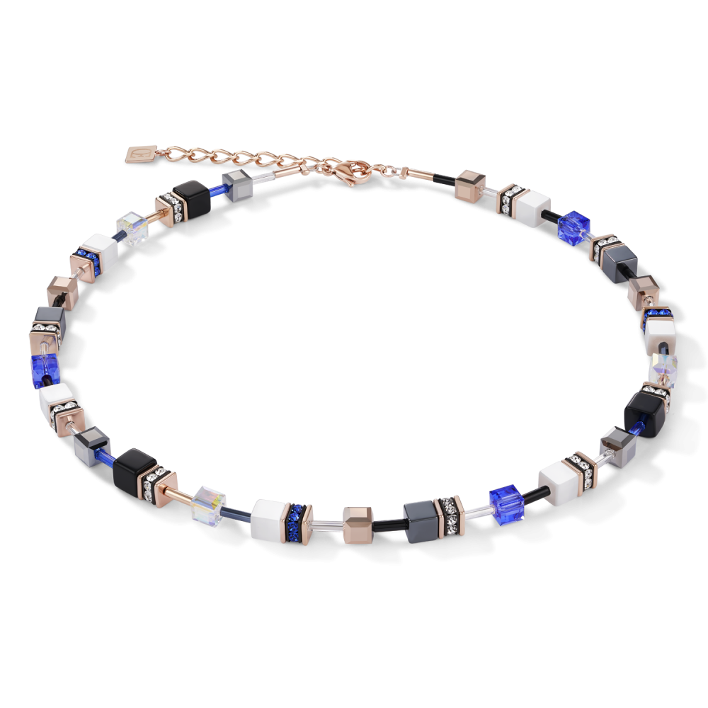 coeur-de-lion-geocube-4013-10-0700-elegant-collier-met-rosegoud-en-edelsteen-lengte-verstelbaar-42-cm