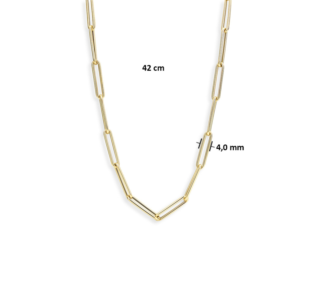 paperclip-4-5-mm-schakelcollier-goud-ketting-zonder-hanger-lengte-42-cm