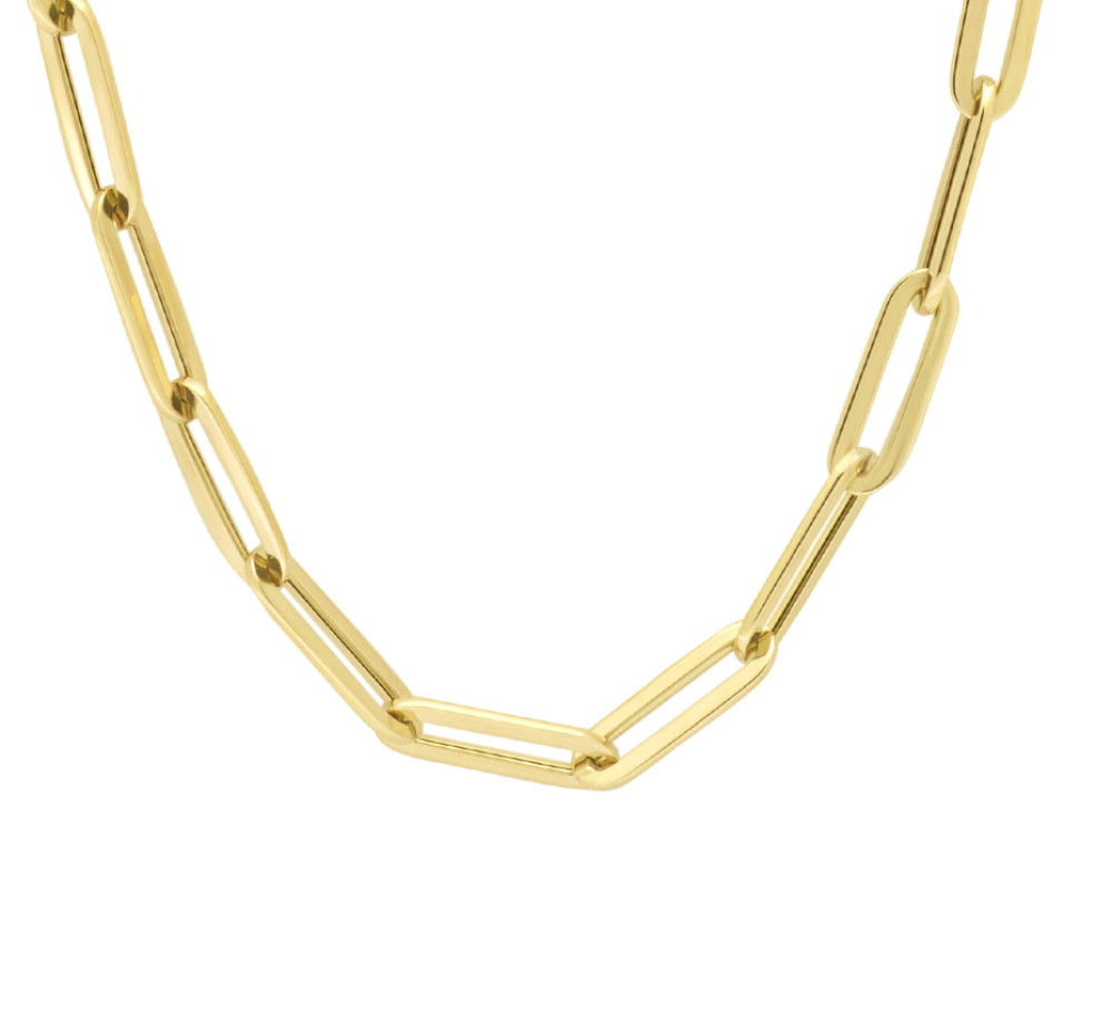 paperclip-5-mm-schakelcollier-goud-ketting-zonder-hanger-lengte-45-cm