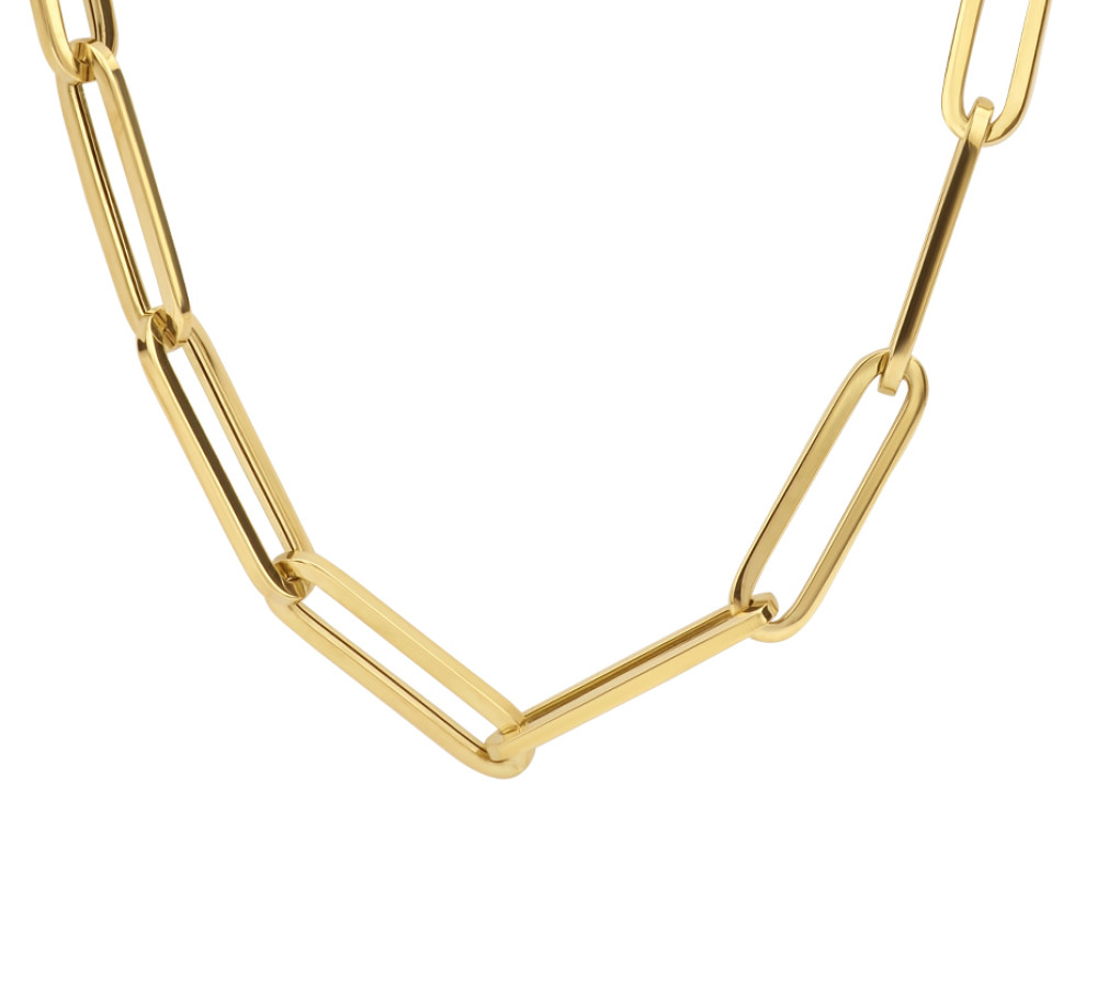 paperclip-6-mm-schakelcollier-goud-zonder-hanger-lengte-45-cm