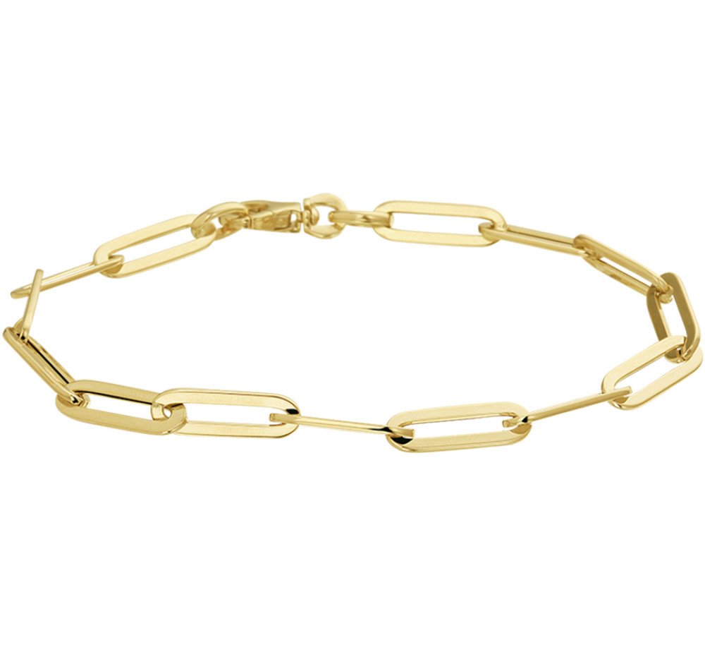 trendy-14-karaat-gouden-schakelarmband-met-paperclip-ontwerp-5-mm-lengte-19-5-cm