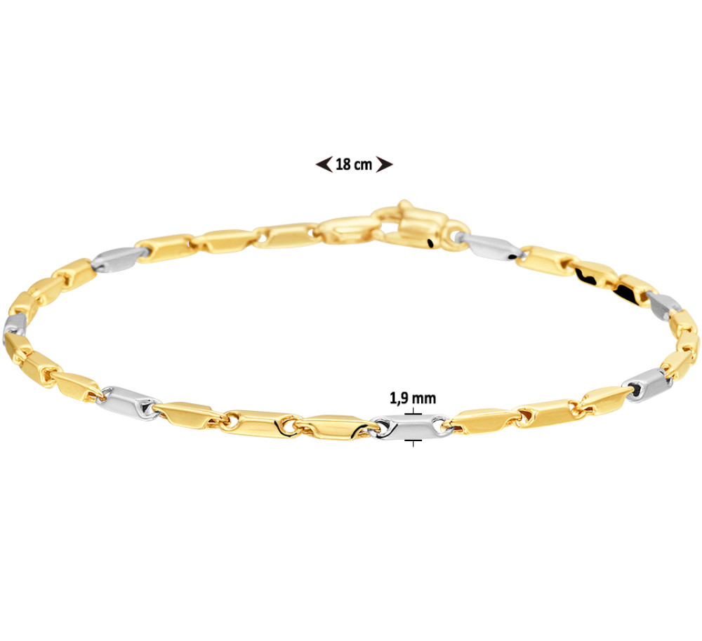 bicolor-14-karaat-gouden-schakelarmband-met-elegante-ovale-schakels